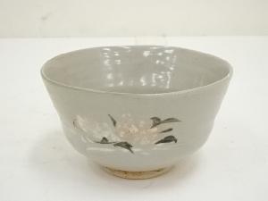 灰釉流水花図茶碗（箱付）